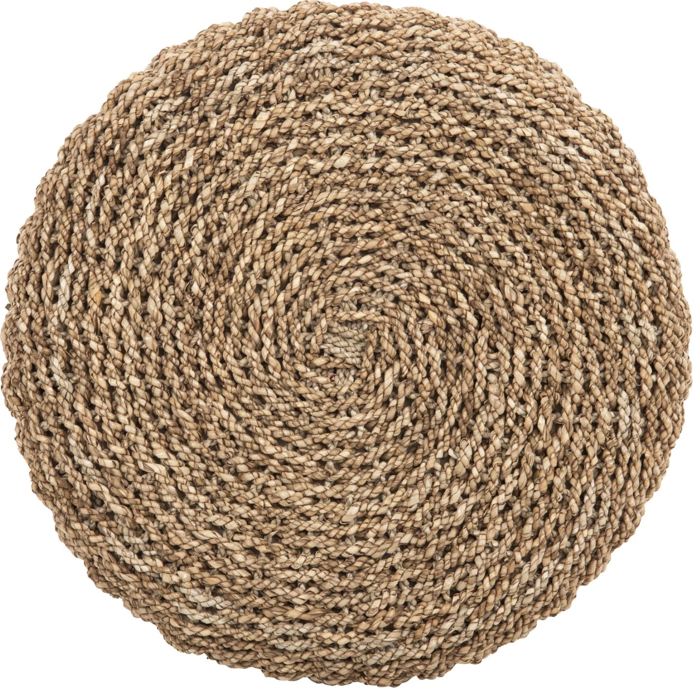 Karrige për bar BEAM, dru tik dhe rush deti, natyrale & e bardhë, Φ42x46H cm