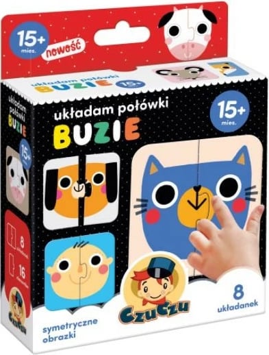 Puzzle set CzuCzu I Assemble Half-Faces, 8 pjesë, për fëmijë, shumëngjyrëshe