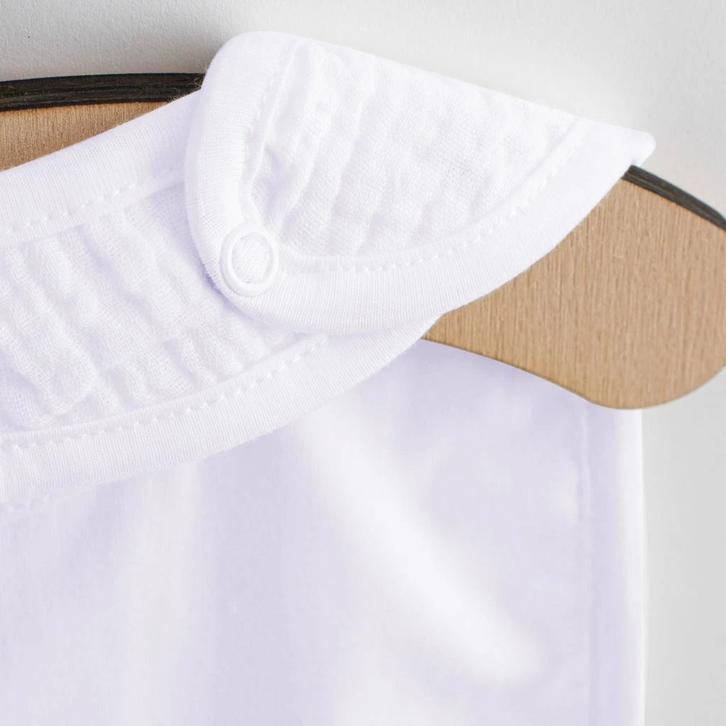 Bavarese muslin, New Baby, Elizabeth, 25x30 cm, 100% pambuk, me kapëse 2 pozicione, e bardhë