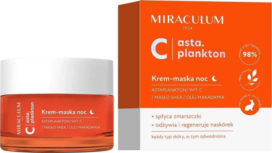 Maskë nate për fytyrë Miraculum Asta.Plankton C, 50ml