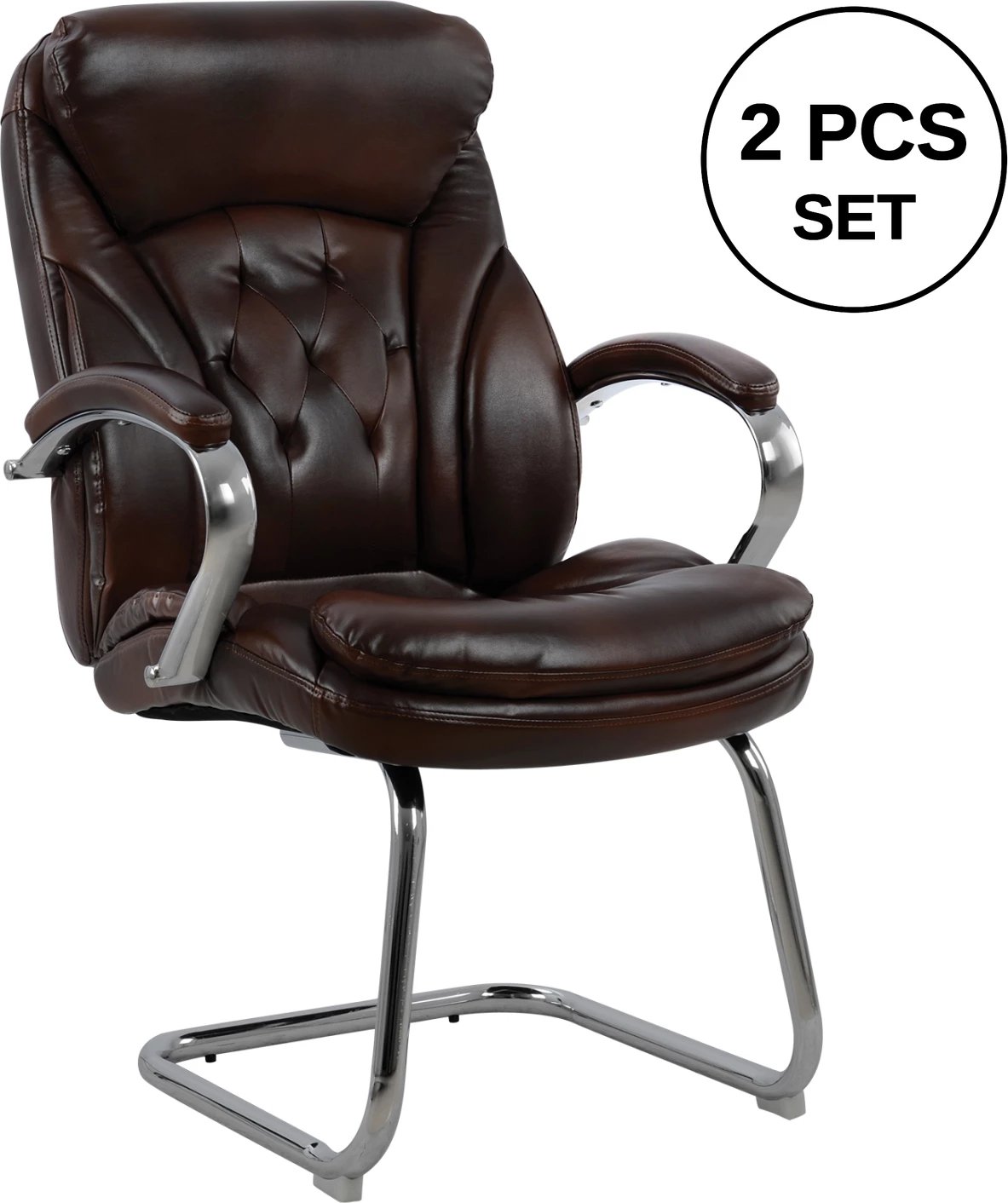 Karrige për konferenca FH1100.09 kafe 65x52x105 cm, set prej 2 copë