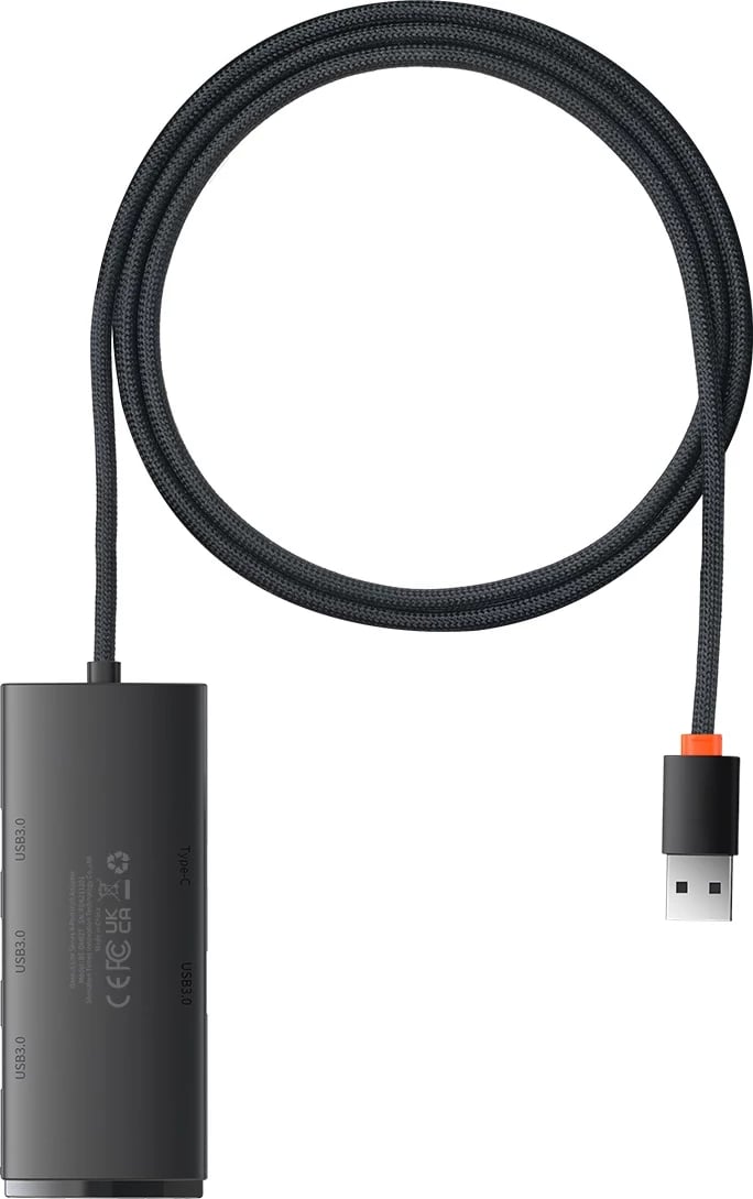 HUB Baseus Lite Series WKQX030101, 4x USB-A 3.0, 1x USB-C, 1m, i zi