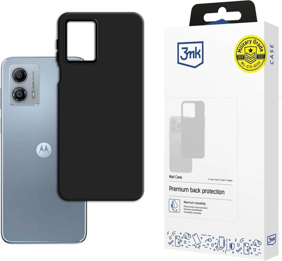 Mbështjellës 3mk Matt Case për Motorola Moto G53/G13, i zi