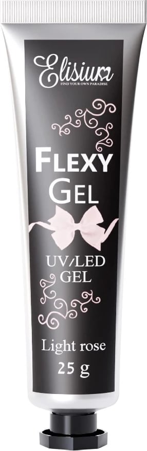 Xhel për zgjatje thonjsh Elisium Flexy Gel Light Rose 25g