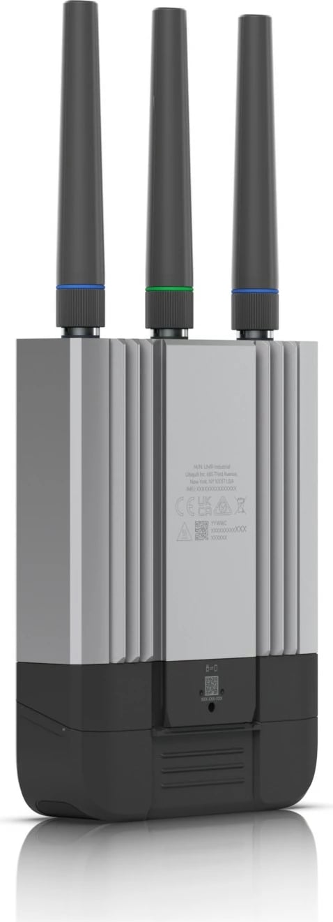 Router Ubiquiti UniFi Mobiler Router Industrial Cat 4 WiFi GPS PoE UMR-Industrial, Ngjyrë e zezë dhe gri