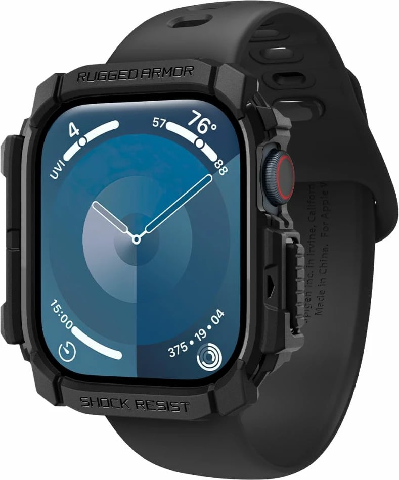Mbështjellës Spigen Rugged Armor për Apple Watch 10, 42mm, i zi