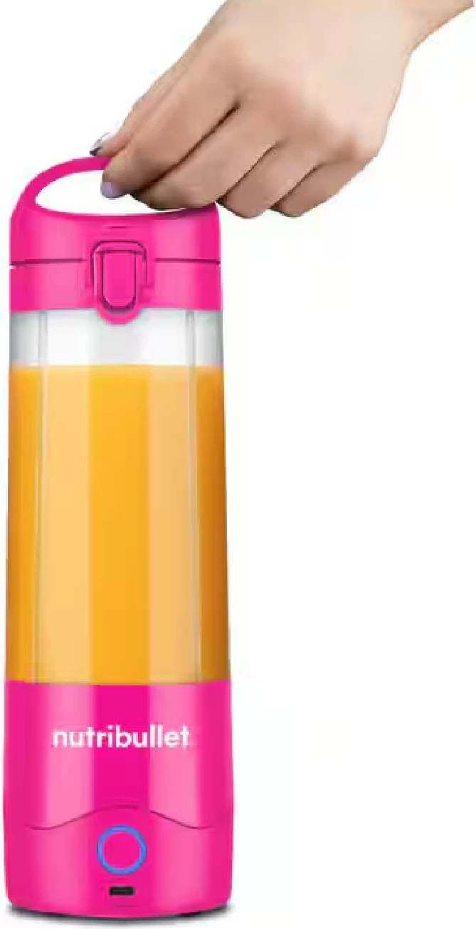 Blender portativ, NutriBullet, NBP003BP, bateri 2000 mAh, gotë 475 ml, rozë