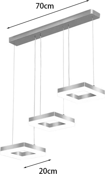 Llambë tavani me 3 drita Benor, metal ngjyrë ari, LED, 70x20x15cm