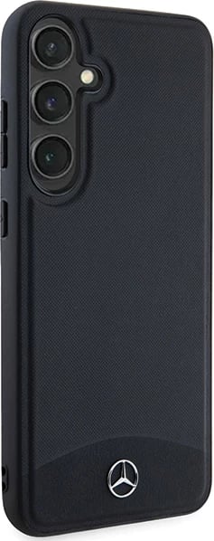 Mbështjellës Mercedes Leather Textured & Plain MagSafe për Samsung Galaxy S24+, i zi