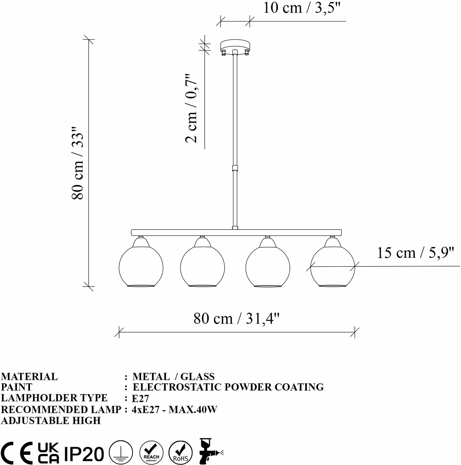 Llambadar Opviq, Benek - 15 - 14442, ngjyrë kaltër dhe ari