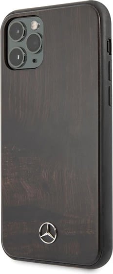 Mbështjellës Mercedes Wood Line Rosewood për iPhone 11 Pro, kafe