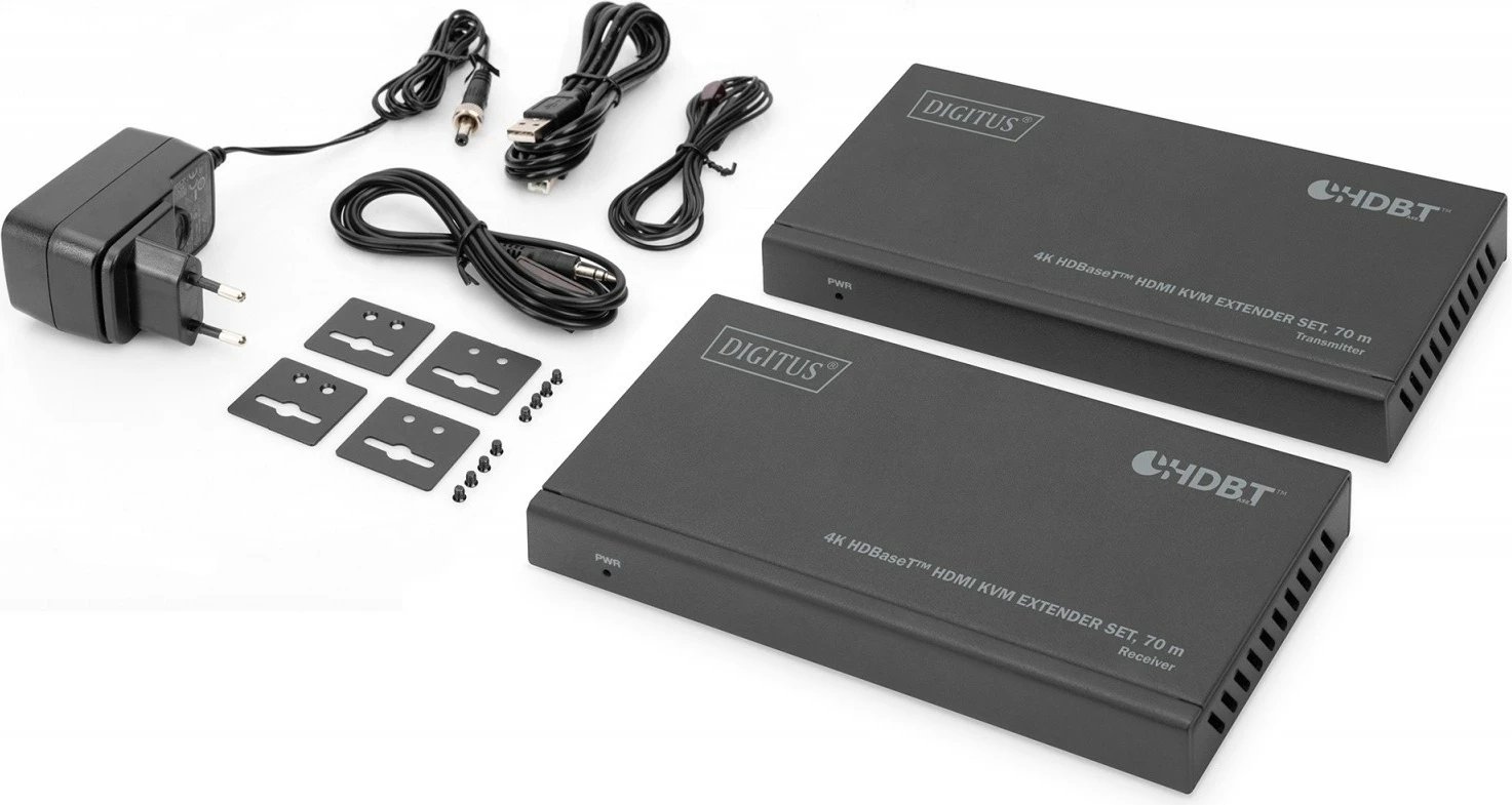 Set zgjatues KVM HDMI Digitus DS-55512, 70m, 4K, PoC, i zi