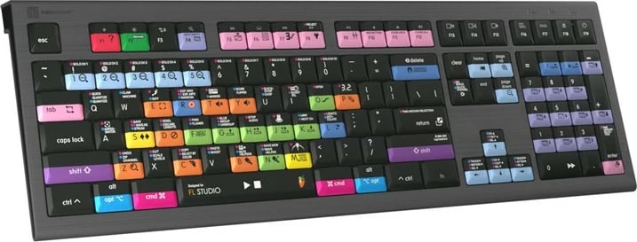 Tastierë LogicKeyboard FL Studio 20 Astra 2 DE për Mac, me taste të ngjyrosura