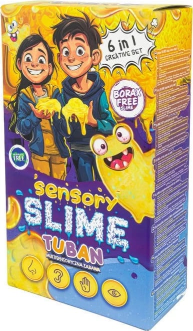 Set DIY slime ndijor Tuban 6-në-1, multikolor