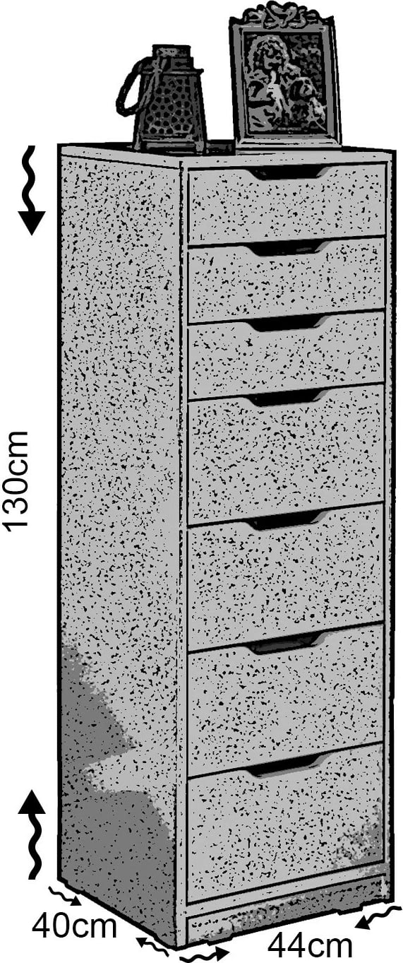 Komodë Hanah Home Flow, ngjyrë arre