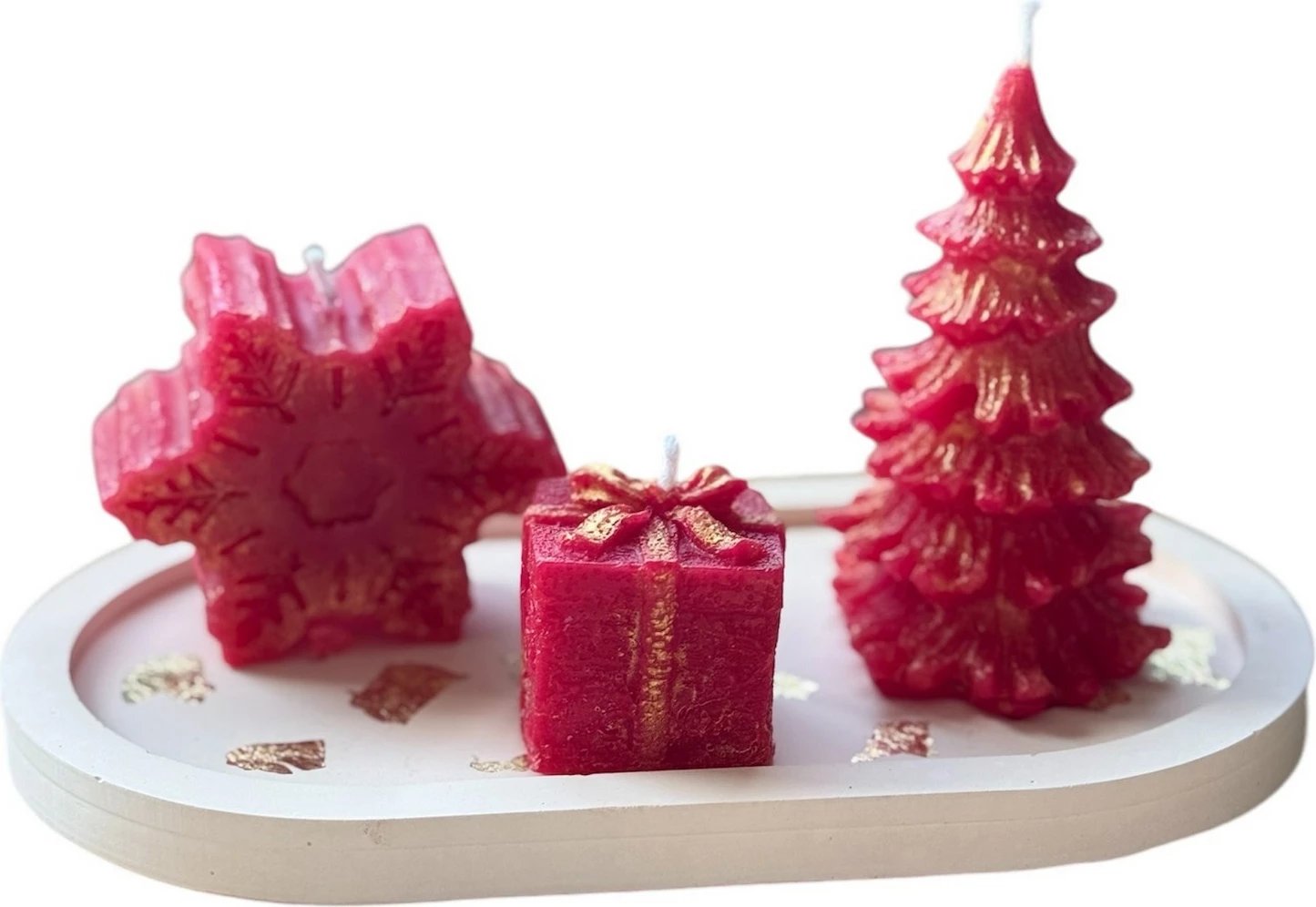 Set qirinjsh dekorativë për Krishtlindje, 4 copë, Evila Originals