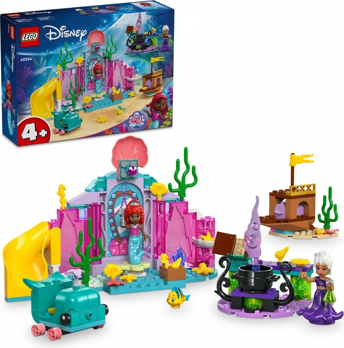 Set LEGO Disney Princess Crystal Cave of Ariel 43254, 141 pjesë, për fëmijë 4+, shumëngjyrësh