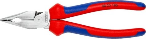 Knipex pinca gjilpërore 08 25 185, 185mm, ngjyrë kaltër-kuqe