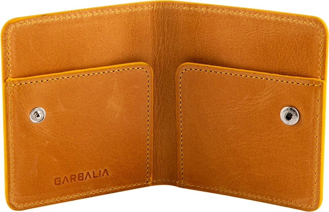 Portofol për burra, lëkurë natyrale, ngjyrë mustard, Zoozie Bags Regina