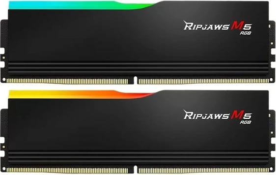 RAM Memorje G.SKILL Ripjaws M5 RGB, 32GB (2x16GB), DDR5, 6000MHz, CL36, E zezë