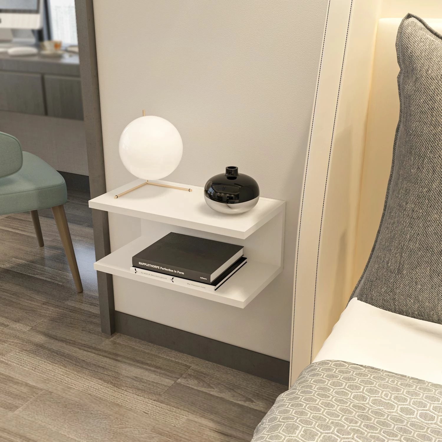 Komodinë e bardhë Ramira, Skye Decor