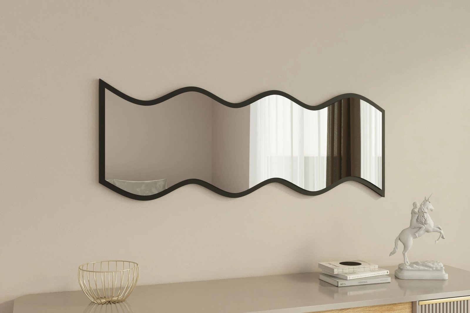 Pasqyrë Hanah Home, Safi, e bardhë dhe e zezë