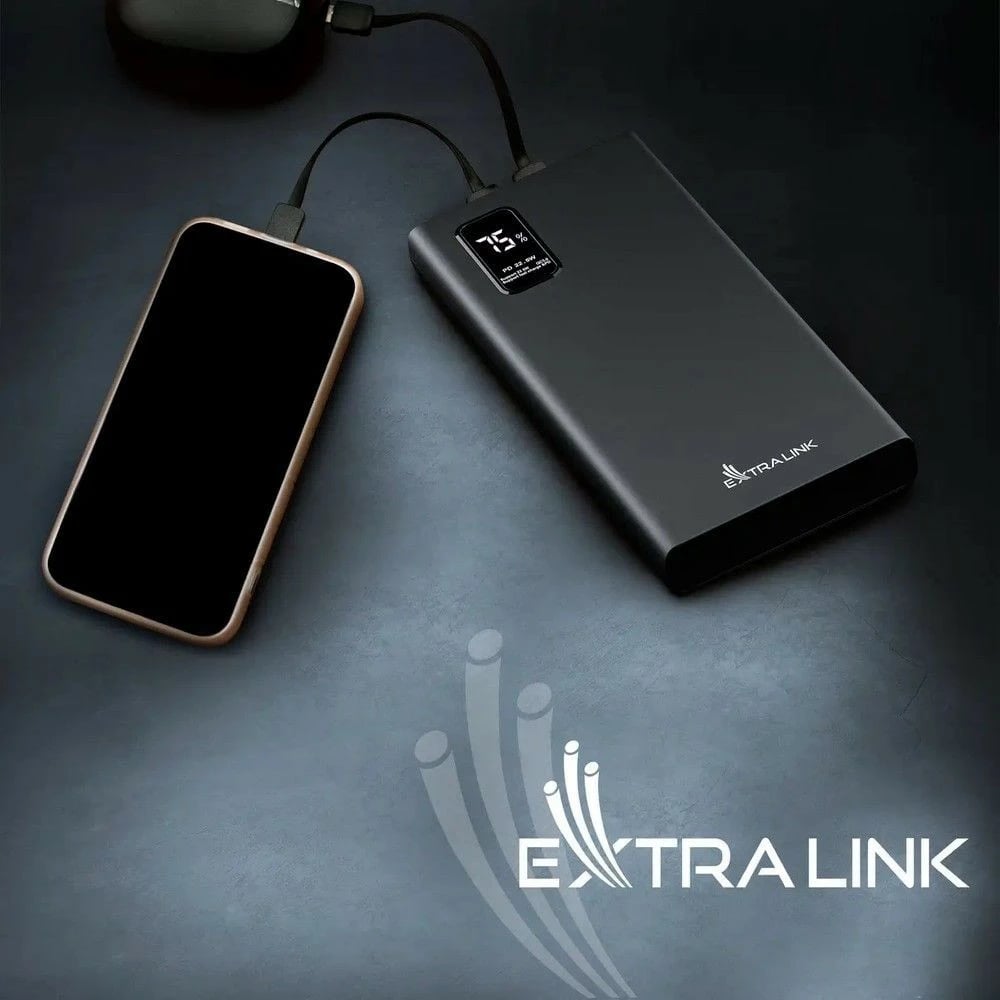 Powerbank Extralink EPB-067B, 10000 mAh, 22.5W Fast Charge, i zi