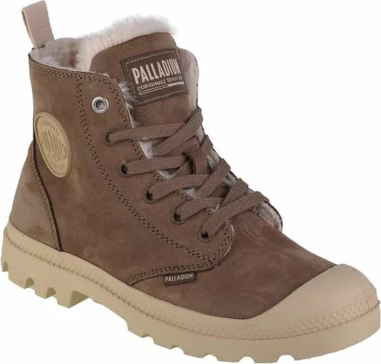 Çizme për femra Palladium, Pampa Hi Zip WL, ngjyrë kafe