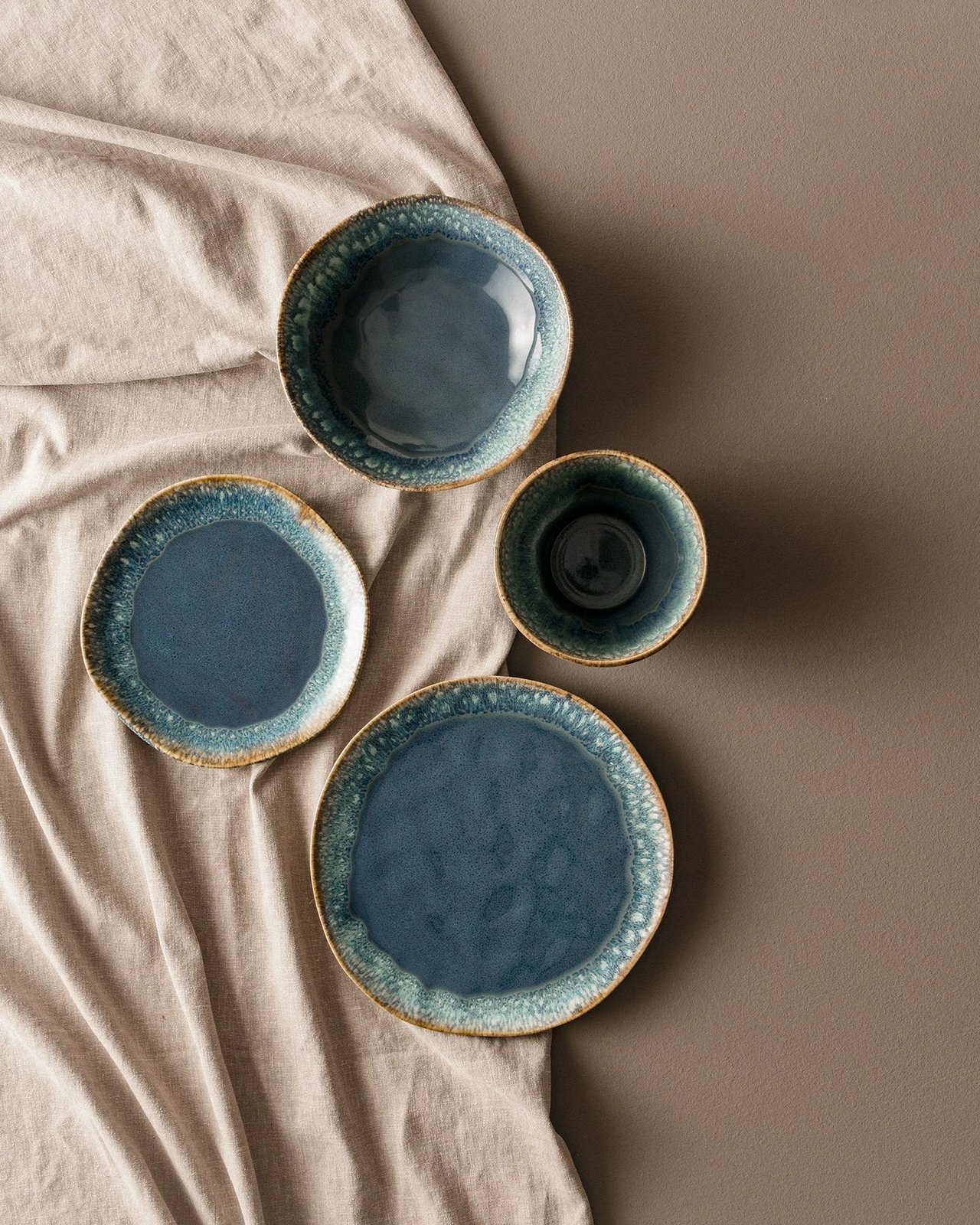 Set për drekë (18 copë), Hermia Concept, ngjyrë indigo blue, X0001623300000000000000000