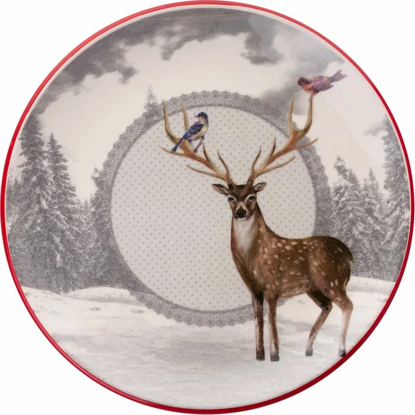 Set pjatash shërbimi, motiv festiv, shumëngjyrësh, 6 copë, Ylbser8