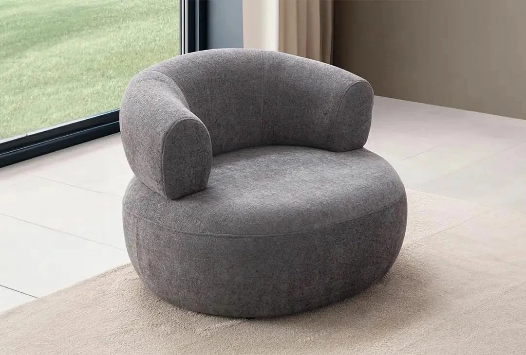 Karrige krahu Roma, ngjyrë gri e errët, Atelier del Sofa