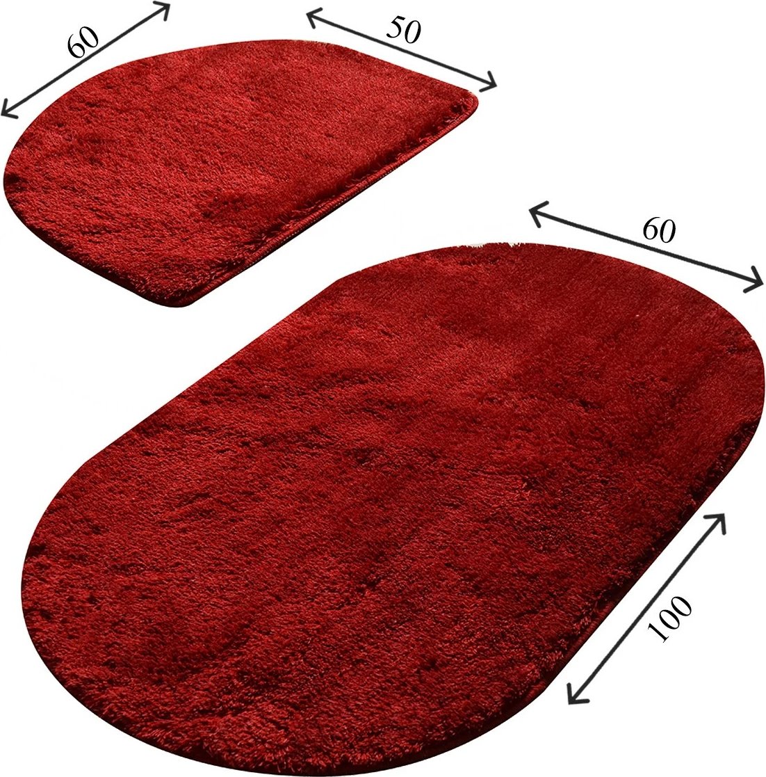 Set tapetesh banjoje akrilik (2 copë), ngjyrë e kuqe, Mijolnir