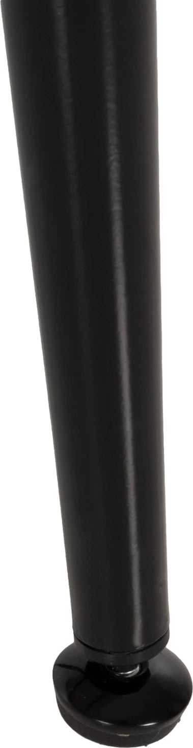 Tavolinë ngrënieje TOM, FH8588.01, sipërfaqe guri të sinteruar, pamje mermeri gri, këmbë metali të zeza, 160x90x76 cm