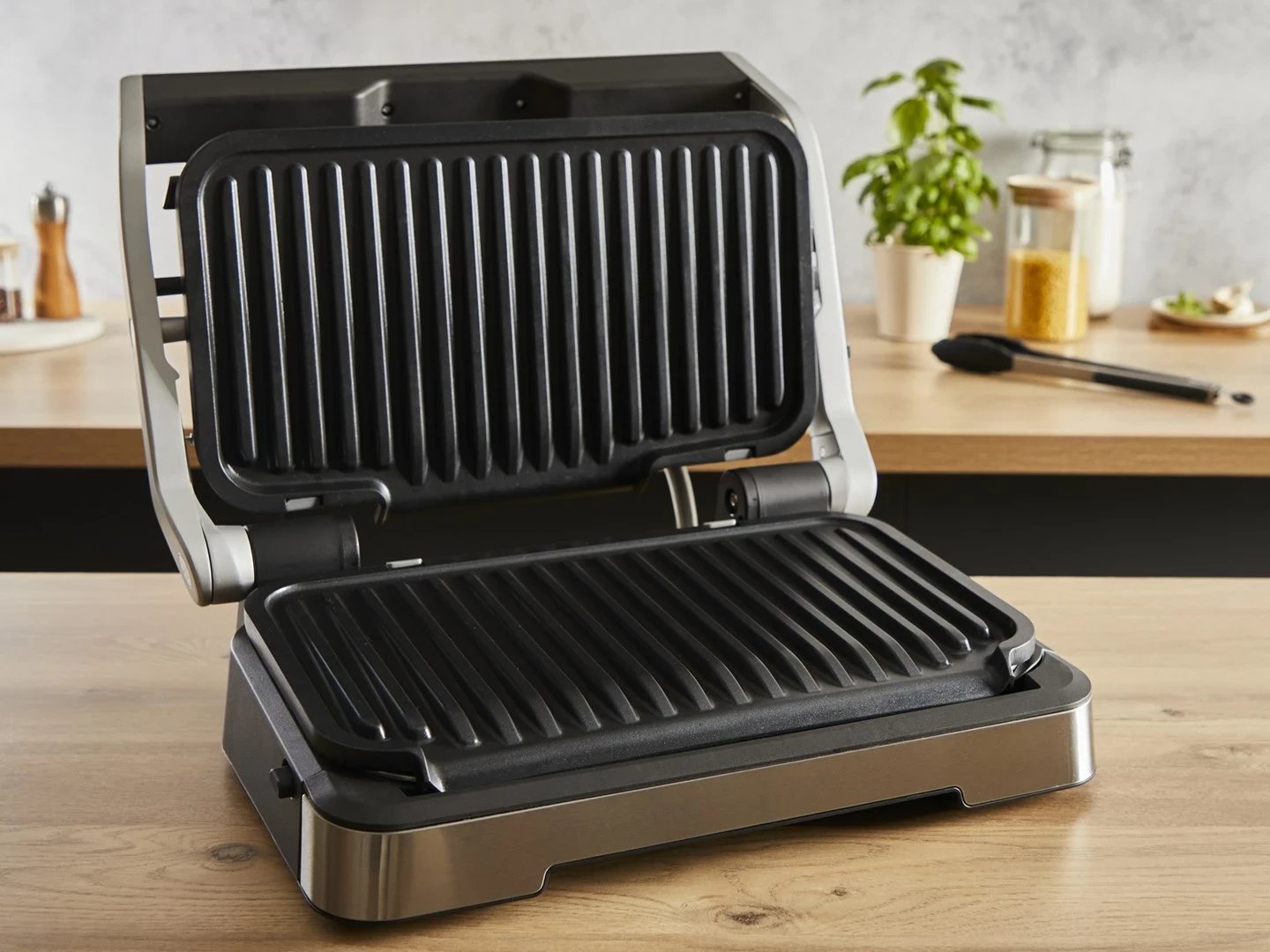 Grill kontakti Tefal OptiGrill 2in1 GC773D, Çelik inox