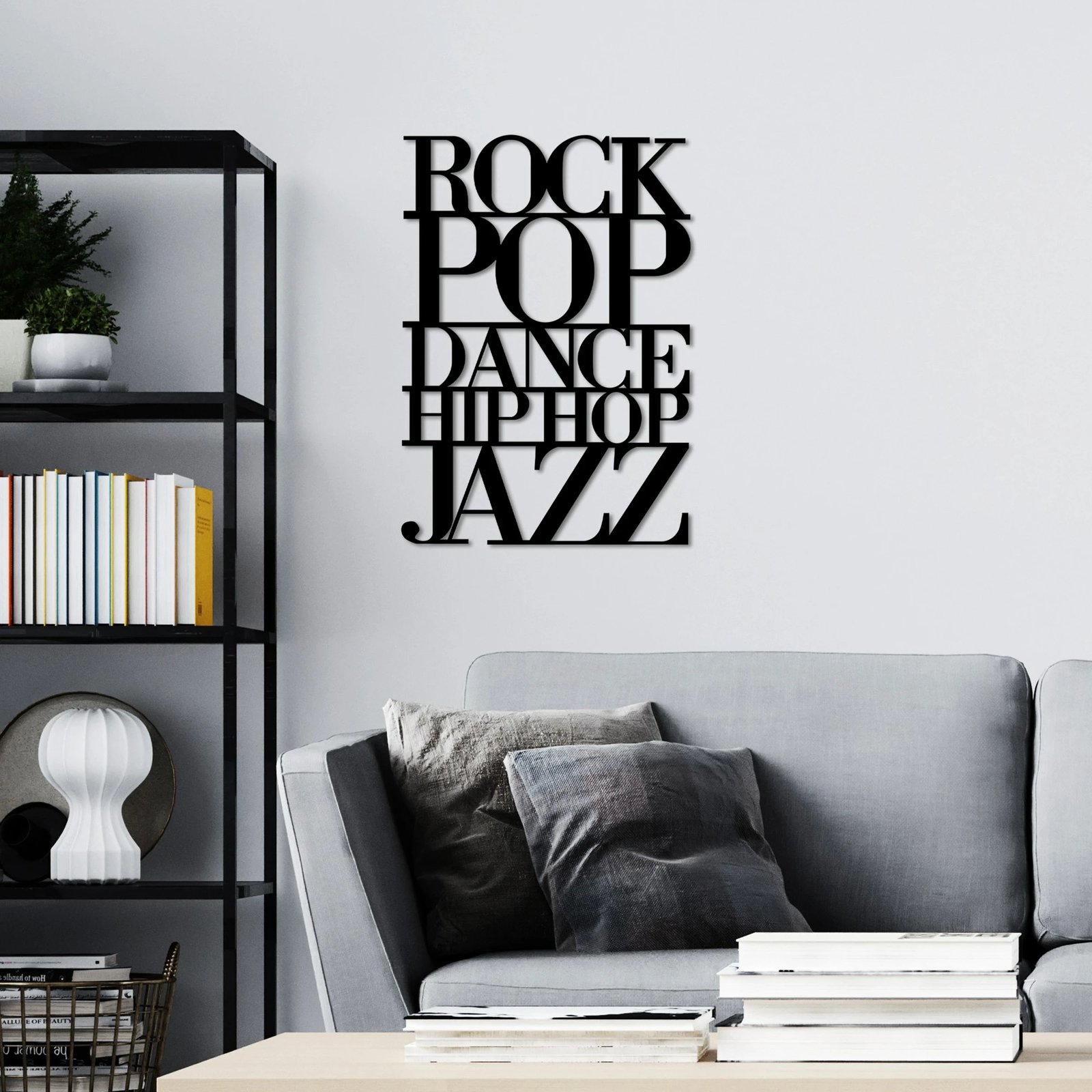 Aksesor dekorativ metalik për mur, Wallity, emrat e kryeqyteteve, ngjyrë e zezë, 57x28cm