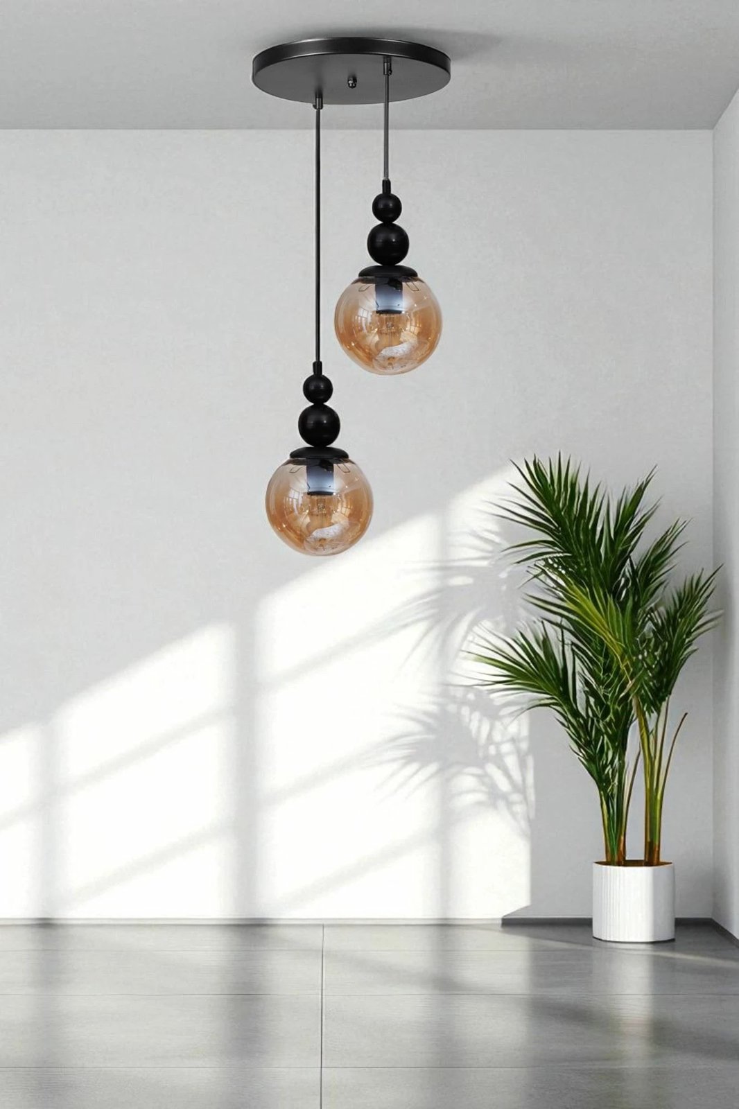 Llambë tavani Opviq, ngjyrë mjaltë dhe e zezë, 9053-2