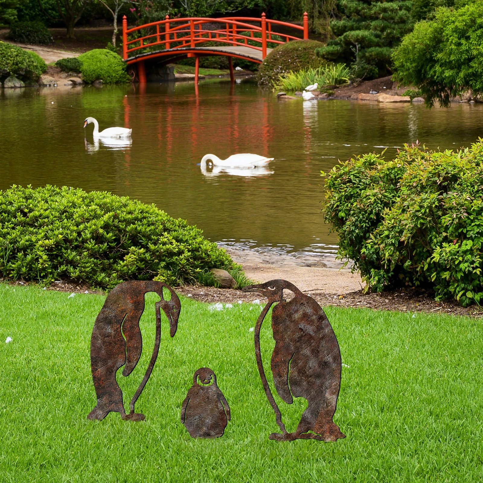 Set dekorativ për kopsht, Aberto Design, Fam 10, metal, ngjyrë antike