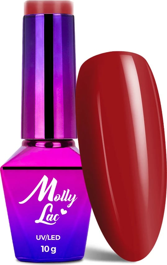 Llak për thonj për femra MollyLac Hearts & Kisses Hybrid 196 Ruby Ring 10g
