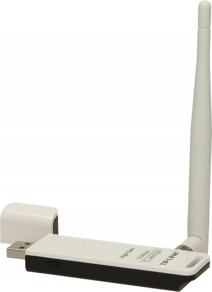 Kartë rrjeti WiFi USB TP-LINK TL-WN722N, 150 Mbps, antenë 4 dBi, e bardhë
