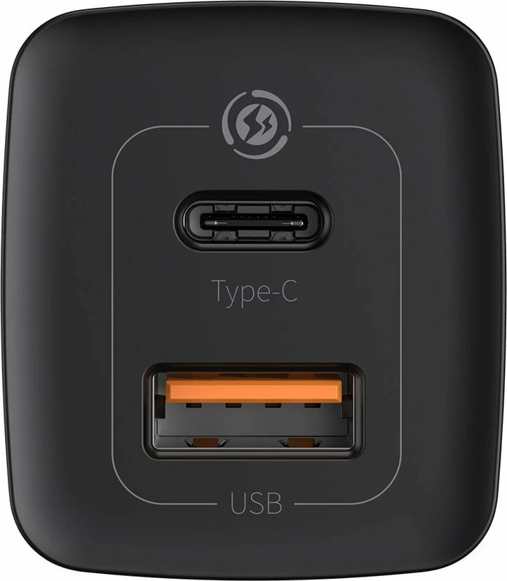 Karikues i shpejtë Baseus GaN2 Lite, 65W, USB/USB-C, i zi Karikues i shpejtë Baseus GaN2 Lite, 65W, USB/USB-C, i zi