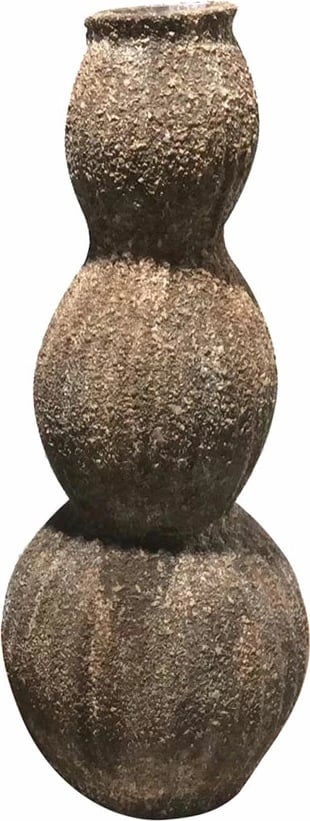 Vazo dekorative FOLEGANDROS, fibër qelqi, bezhë-kafe, 45x45x120 cm