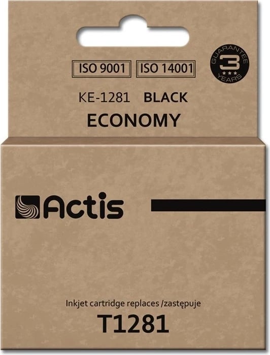 Ngjyrë zëvendësuese Actis KE-1281 për printer Epson T1281,15ml, e zezë