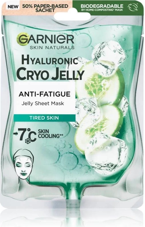 Maskë për fytyrë kundër lodhjes Garnier Skin Naturals Cryo Jelly, 27 gr