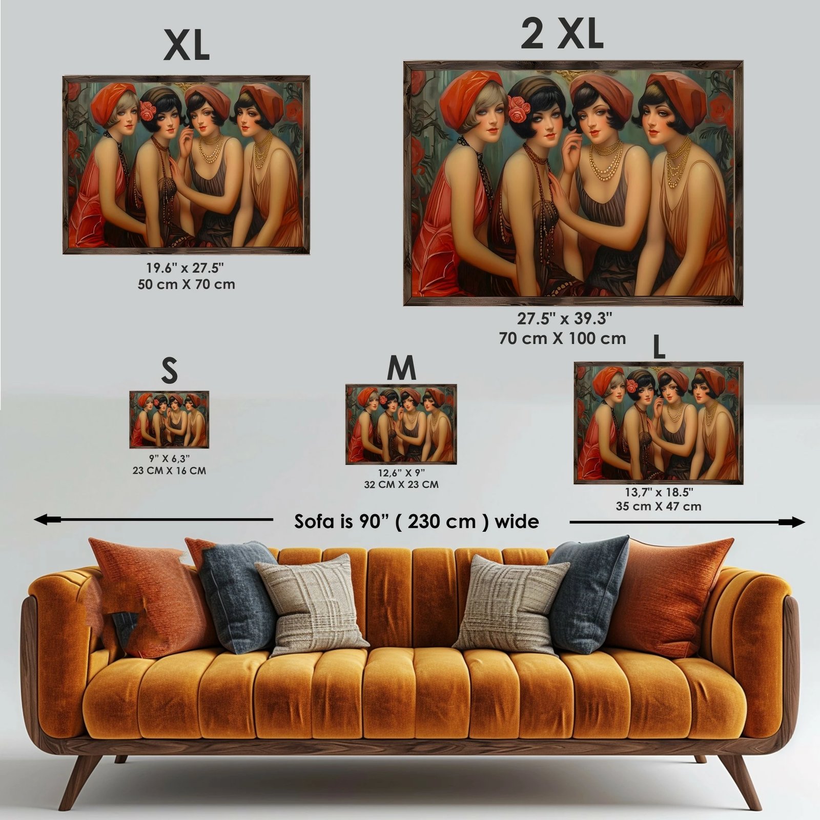 Pikturë dekorative me kornizë MDF, shumëngjyrëshe, Wallity, GE156-L