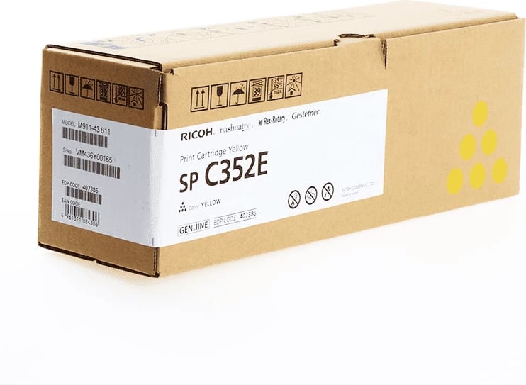 Toner, Ricoh SP C352E / 408218, 6000 faqe, verdhë