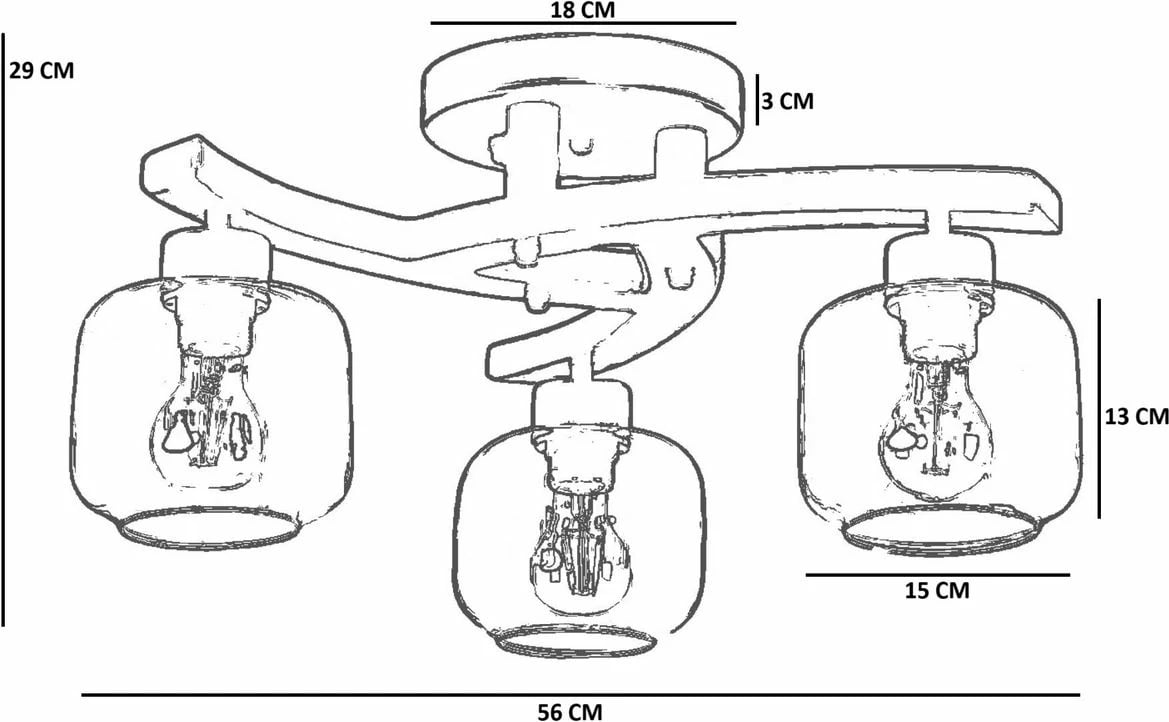 Llambadar Opviq, ngjyrë mjaltë dhe arre, 9001-1