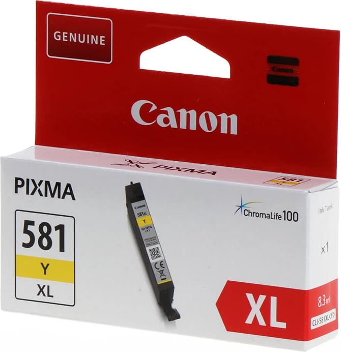 Kartutxh bojë, Canon, CLI-581YXL 2051C001, XL 8.3 ml 515 faqe, e verdhë