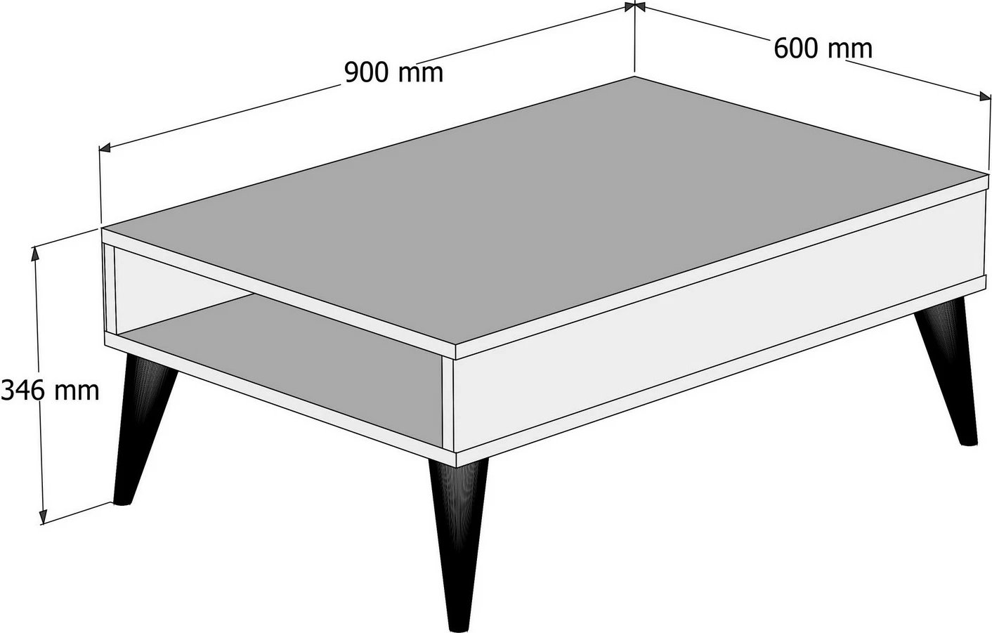 Tavolinë kafeje Hanah Home, Best, ngjyrë arre
