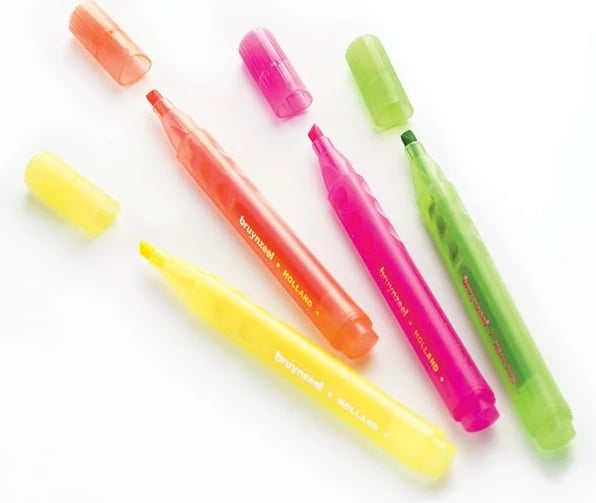 Markerë neon Bruynzeel College set 4 copë, TALENS