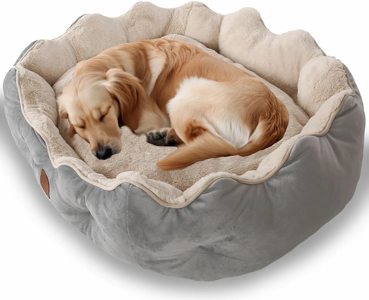 Shtrat për qen Elsa, Paws & Whiskers, mesatar, gri/bezhë